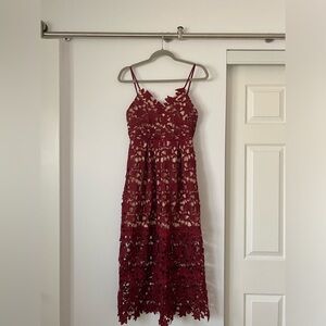 Self Portrait Red Lace Dress